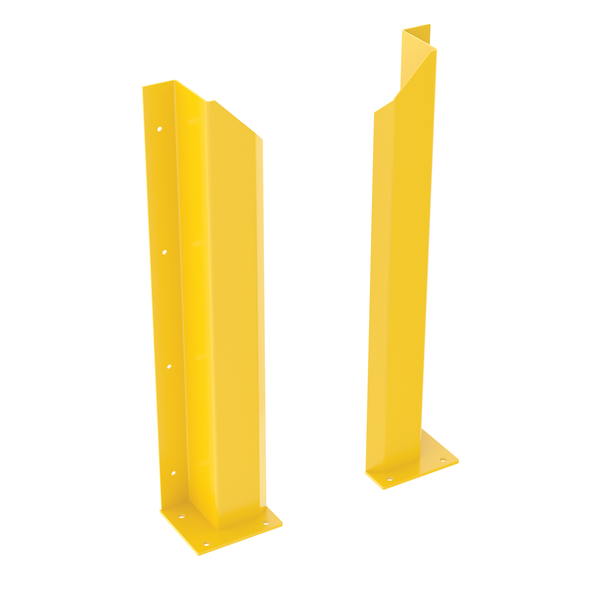 Vestil Steel Overhead Door Track Protectors — 48-1/16in., Yellow, Pair, Model# DSP-WF-48-BRL-YL